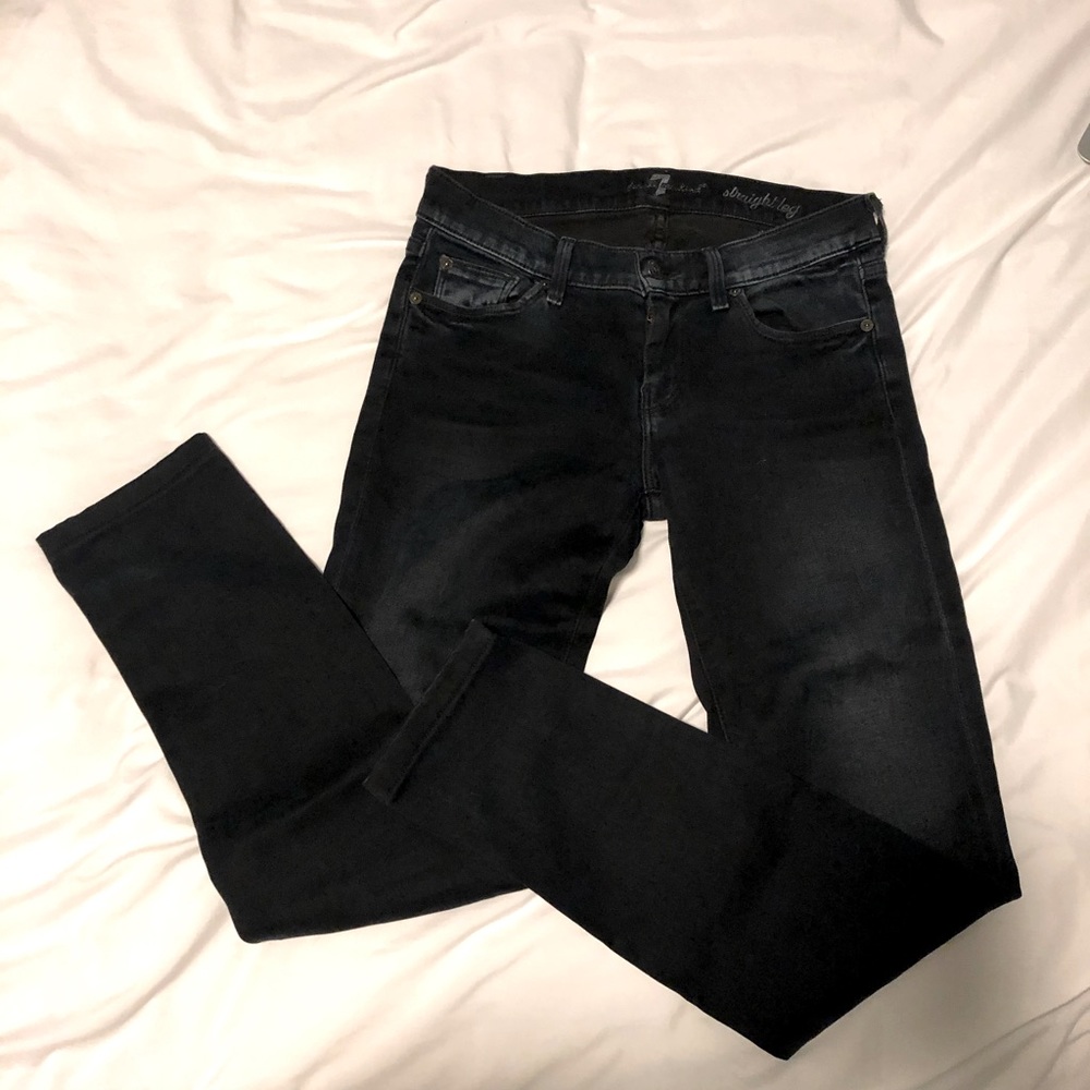 7 for All Mankind Dark Blue Jeans